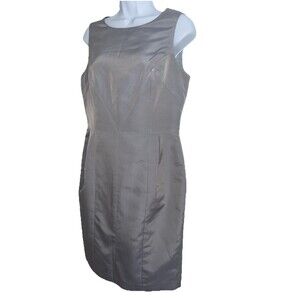 Brooks Brothers Loro Piana Gray Silk Cotton Sheath Dress Capsule Women Size 8